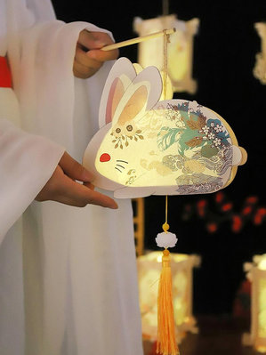 燈籠 新年用品 提發光龍 燈籠古風diy手工制作材料兔子燈龍-多多百貨
