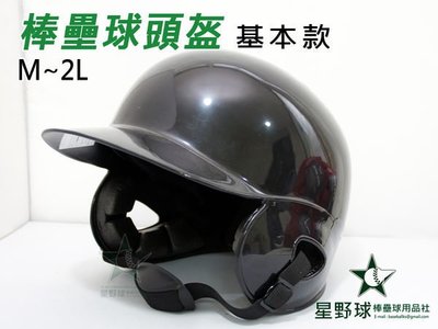 《星野球》SA檢驗合格-棒壘球打擊頭盔 雙耳亮面 棒球壘球安全帽，M-2XL，490一頂