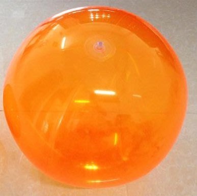 [衣林時尚] 透明橘沙灘球 海灘球 (充氣後直徑約24cm)