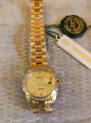 ROSDENTON 勞斯丹頓 女 滿天星真鑽機械腕錶 7788LGF-A 羅馬星空-金色系列
