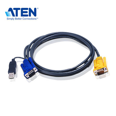 【預購】ATEN 2L-5202UP 1.8公尺 USB 介面切換器連接線附三合一SPHD連接頭與PS/2轉USB轉換器