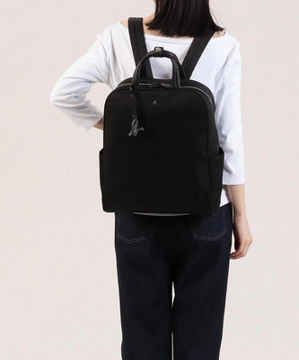新款 日本包 agnes b 小b包 日本b 經典草寫LOGO 防水 簡約 黑色 通勤包 後背包 雙肩包 背包 大容量