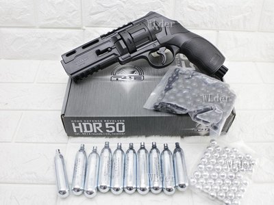 [01] UMAREX HDR 50 防身 鎮暴槍 左輪 CO2槍 + CO2小鋼瓶 + 鋁彈 + 加重彈 (辣椒彈