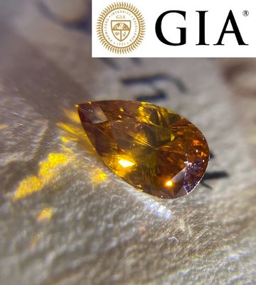 【台北周先生】天然Fancy intense橘色鑽石 0.5克拉 分佈Even 濃郁罕見 稀有收藏等級 送GIA證