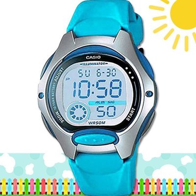 CASIO 時計屋 卡西歐手錶 LW-200-2B 數字兒童錶 防水50米 LW-200