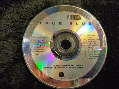 瑪丹娜 Madonna - True Blue 真實的憂鬱 - 1986年版 裸片 保存佳 - 151元起標 L-30