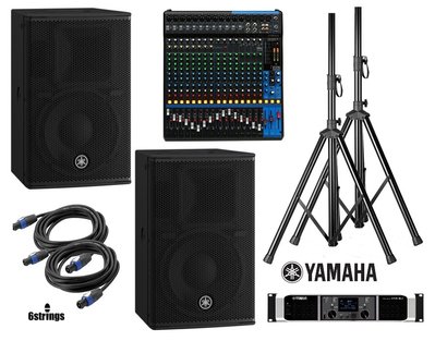 【六絃樂器】全新 Yamaha MG20XU +PX10 +CHR15 二音路喇叭*2 組合 舞台音響設備 專業PA器材