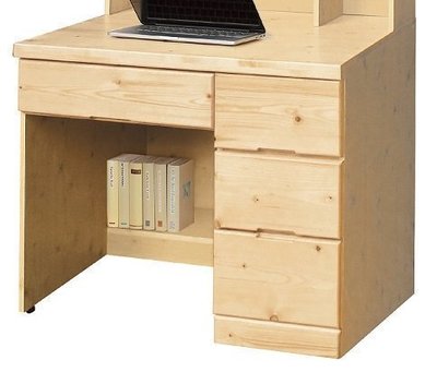 【DH】商品貨號BC095-3商品名稱《經典》3尺松木實木書桌下座(圖一)台灣製.可訂做.主要地區免運費