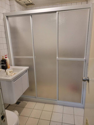 【工匠家居生活館 】 浴室拉門 一字三片 有框 PS板 一字三門 淋浴拉門 ✿ 含到府安裝