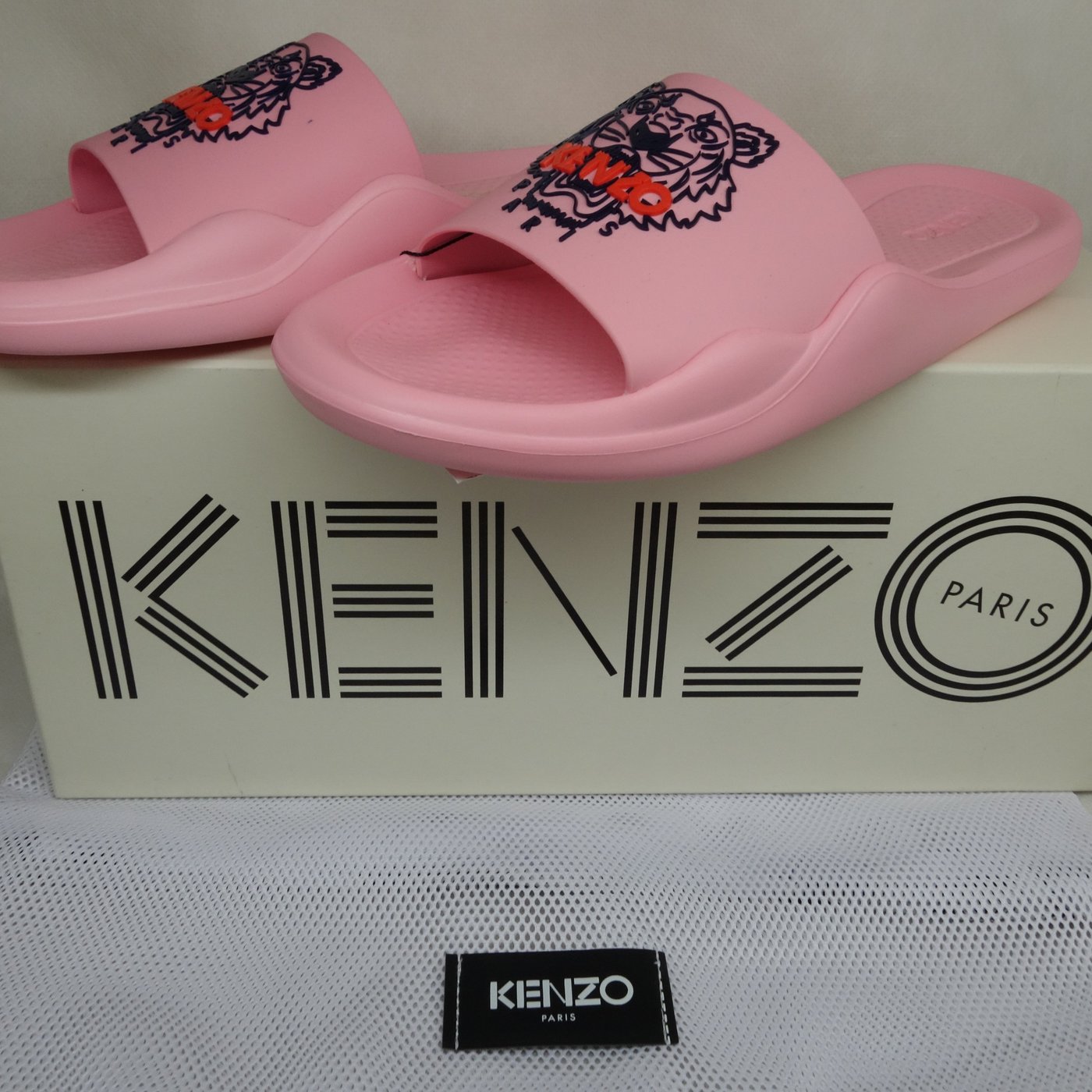 注目のkenzo Tiger Slides 老虎頭粉色35號沙灘鞋 拖鞋 Yahoo奇摩拍賣