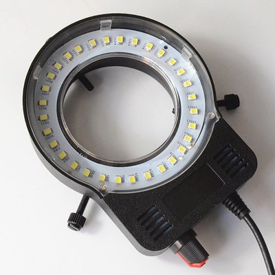 顯微鏡LED環形光源 單筒顯微鏡環型燈環形可調LED燈 薑黃色 貼片燈暖白光 W58 [67507]