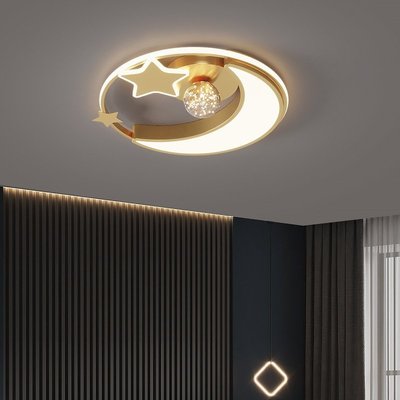 2022年新款臥室燈現代簡約鐵藝餐廳客廳燈創意兒童房led吸頂燈具