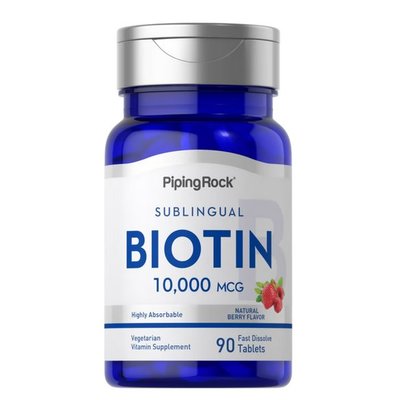 【Piping Rock】現貨 Max Biotin 10000 mcg 生物素 90顆