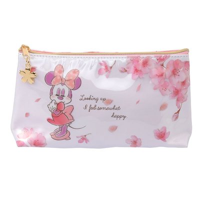 Cherry Blossom《現貨》日本迪士尼商店 正版 米妮 櫻花季 防水化妝包 PVC筆袋 收納包