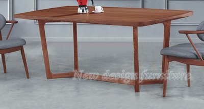 【N D Furniture】台南在地家具-ASHI實木腳魚骨頭造型腳座全實木180cm餐桌YQ