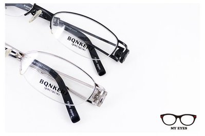 【My Eyes 瞳言瞳語】BONKERS半框金屬光學眼鏡 氣質優雅 高度數可配