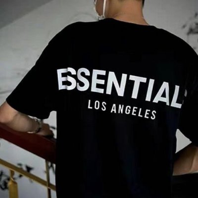 【全新免運】FOG復線ESSENTIALS聯名洛杉磯限定寬松高街3M反光大碼短袖半袖T恤