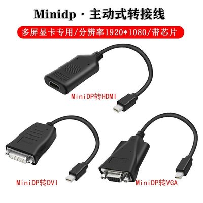【熱賣精選】主動式轉接線MINIdp轉VGA MINIdp轉DVI MINIdp轉HDMI主動式轉接線