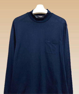 高爾夫服飾 企鵝牌Munsingwear 專櫃男裝 秋冬保暖長袖衛衣  套頭 長袖上衣 深藍色 L