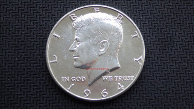 銀幣帶光好品 美國1964年肯尼迪半美元 50分銀幣1 美洲錢幣