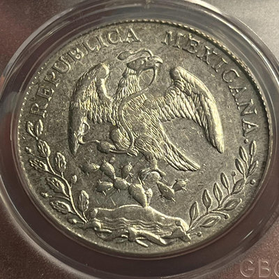 【二手】 1888年花邊鷹，高分58墨西哥鷹洋銀幣，羽毛全嚴評幣，稀少477 銀元 錢幣 硬幣【明月軒】