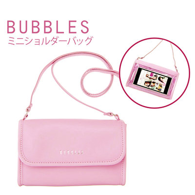 【寶貝日雜包】日本雜誌附錄 BUBBLES 粉色透明觸控手機包 斜背包 肩背包 側背包 單肩包 小方包
