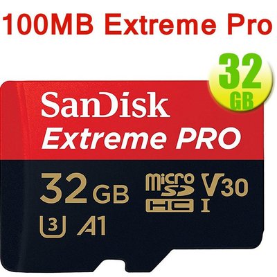 SanDisk 32GB 32G microSDHC【100MB/s Extreme Pro】4K U3 SD 記憶卡