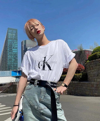 【Lydia代購】Calvin Klein cK印花logo短袖T恤夏季新款圓領純棉