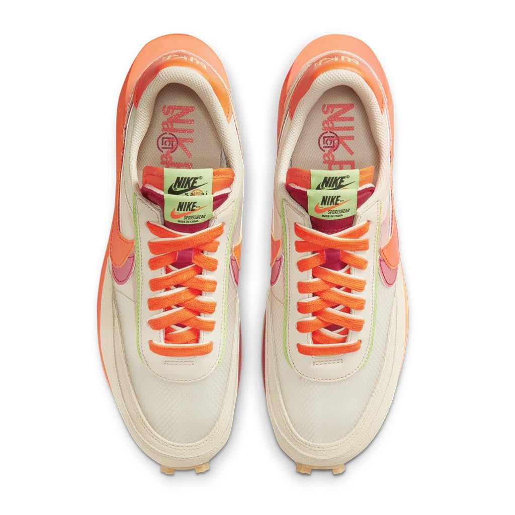 A-KAY0】NIKE X SACAI X CLOT LDWAFFLE ORANGE 米澄紅【DH1347-100