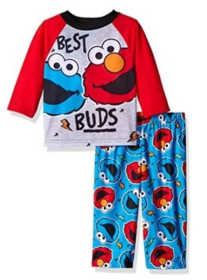 美國預購 Sesame Street 童裝 寶寶 新生兒芝麻街 Elmo 艾摩 長袖棉質睡衣組合 上衣+長褲