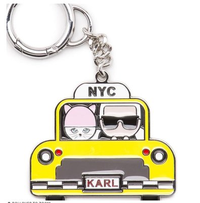 代購↘超特價↘Karl lagerfeld 全新專櫃 Q版老佛爺 鑰匙圈 貓咪 計程車 紐約 NYC 送禮的好選擇!!