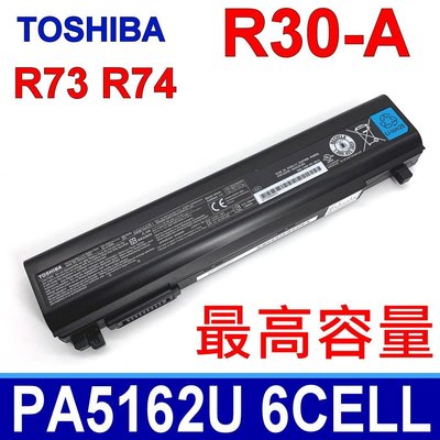 TOSHIBA PA5162U 6芯 原廠 電池 PA5163U-1BRS R30-A R73 R74