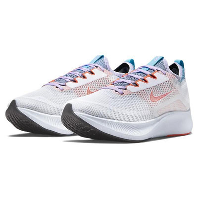 狐貍體育 耐克Nike Zoom Fly 4 白紫休閒運動跑步鞋 CT2401-100