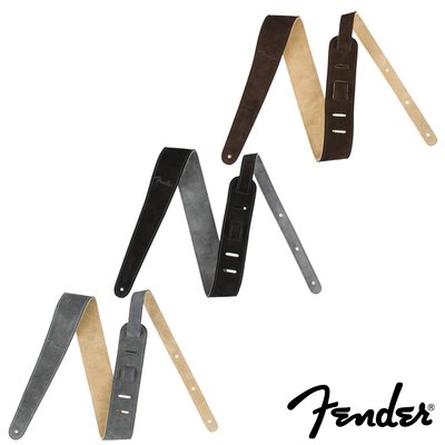 【又昇樂器 . 音響】Fender RVRS SUEDE Strap 系列 背帶 雙色麂皮
