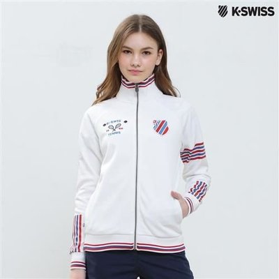 (全新)K-Swiss Zip up Jacket 50週年女(白)運動外套 11613205-100(M)
