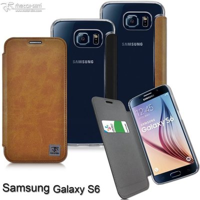 【蘆洲IN7】Metal-Slim Samsung Galaxy S6 超薄瘋馬紋側翻皮套 保護套 三星