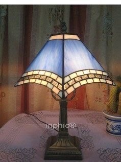 INPHIC-歐式古典燈飾地中海辦公檯燈 歐美彩色玻璃藝術燈飾