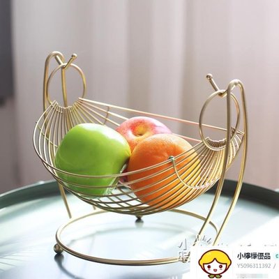 創意輕奢水果盤客廳零食盤子家用網紅鐵藝水果籃簡約現代結婚果盤