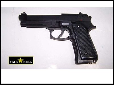 晶予玩具槍~撿便宜貝瑞塔M92警用手槍黑色空氣槍生存遊戲6MM BB彈BB槍(HFC高品質加重版)全民槍戰CS