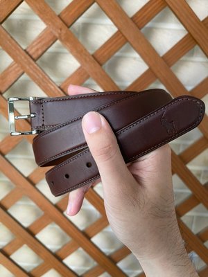 Polo Ralph Lauren Vachetta Leather Belt Brown W36 皮革 深咖啡 皮帶