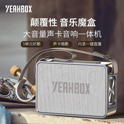 聲卡 YEAHBOX音響M19大功率200W戶外廣場K歌直播內錄音響聲卡音箱