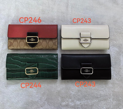 CP243  CP244 CP246  新款女士 純色蓋頭翻蓋按鈕手拿錢包  錢夾 皮夾