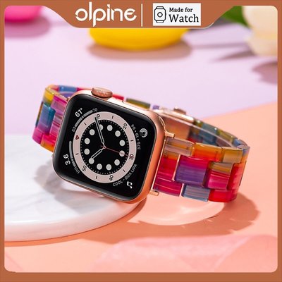 適用iwatch Ultra錶帶 蘋果手錶樹脂三珠錶帶 apple watch 12345678SE錶帶 45/49mm