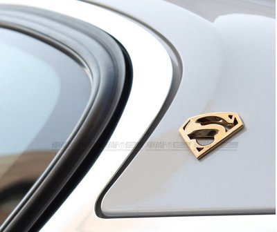 有汽車超人車標車身金屬裝飾貼superman卡通尾標貼3D立體側門貼-LK139634