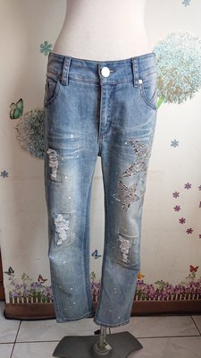 CIDANI 水鑽潑漆造型褲(A13)