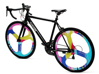 Aoeagle/遨鷹 彩色涂刷一體輪自行車 變速公路車學生男女城市賽車-雙喜生活館
