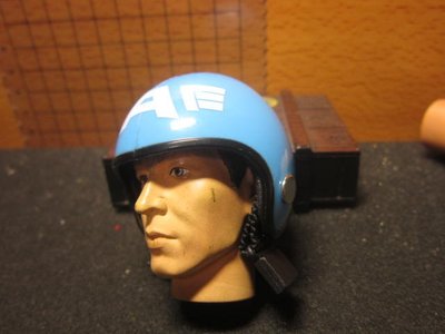 RJ1休閒部門 淡藍色A字款1/6四分之三罩安全帽一頂(mini模型)