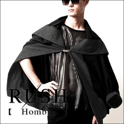 RUSH Hombre (曼谷空運 現貨) 設計師款雙色多角剪裁五分袖外搭寬身斗篷 (男女皆可) (原價1380)