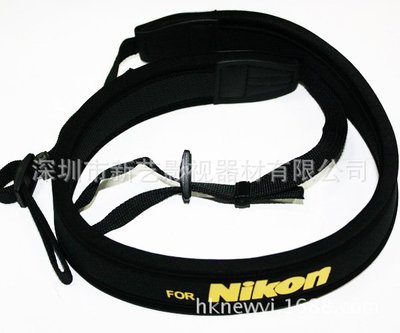 FOR  黑底黃字for Nikon字彈力減震肩帶 尼康 Nikon相機背帶 防滑 A11 [9013382] 蝦