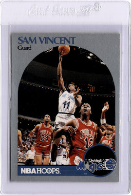 90-91 Hoops #223 Sam Vincent 經典Jordan12號球衣選照